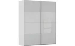 Goossens kledingkast finca combi glans mat glas grijs hoogwaardig meubelplaat - 8244393-{merk}-finca-combi-sts-grijs-schuifdeuren-02